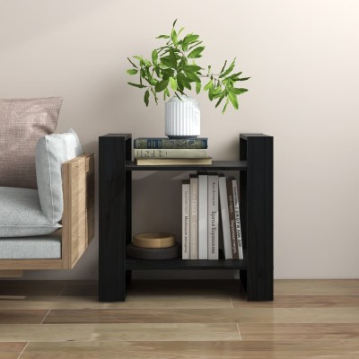 Estantería/divisor de espacios madera pino negro 60x35x57 cm