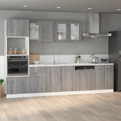 Mueble bajo fregadero "Lyon" gris Sonoma 80x46x81,5 cm madera de ingeniería