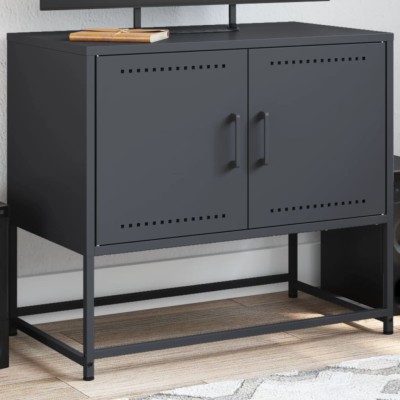 Mueble para TV de acero gris antracita 68,5x39x60,5 cm