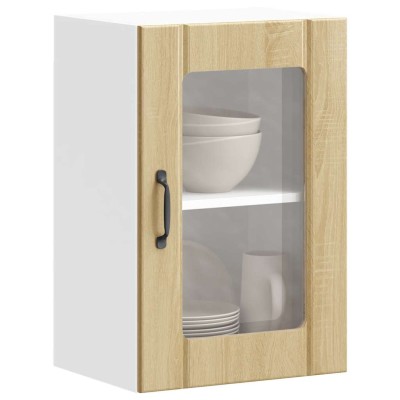 Armario pared cocina puerta de cristal Lucca roble sonoma