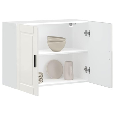 Armario pared cocina Porto madera ingeniería blanca alto brillo