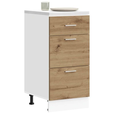 Armario bajo "Lyon" Roble Artesano 40x46x81,5 cm Madera de ingeniería