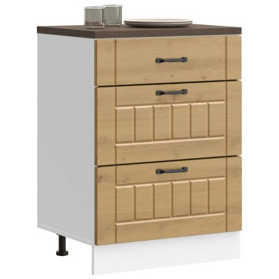 Mueble bajo de cocina Lucca roble artesanal