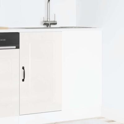 Mueble bajo cocina Kalmar madera ingeniería blanca alto brillo