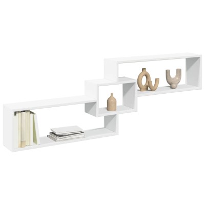 Armario de pared madera de ingeniería blanco 158x18x53 cm