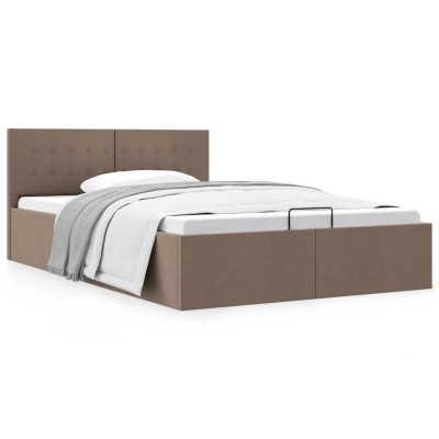 Cama canapé hidráulica almacenaje sin colchón taupe 120x200 cm