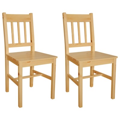 Sillas de comedor 2 unidades madera de pino