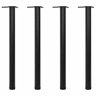 Patas de mesa ajustables en 4 alturas negro 870 mm