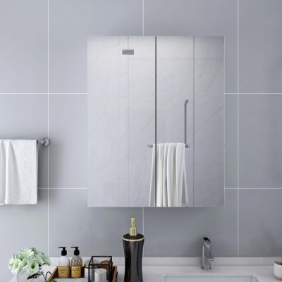 323607   Bathroom Mirror Cabinet White 60x15x75 cm MDF