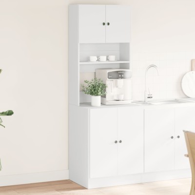 Mueble de cocina madera de ingeniería blanco 60x50x180 cm
