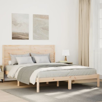 Cama extralarga sin colchón madera maciza 160x210 cm