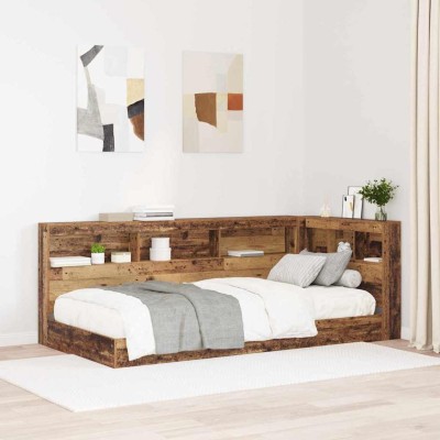 Cabecera de almacenamiento con estante Madera vieja 75 cm