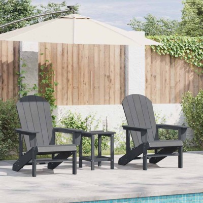 Muebles de lounge para jardín 2 pcs Gris Claro 74 x 82 x 90cm