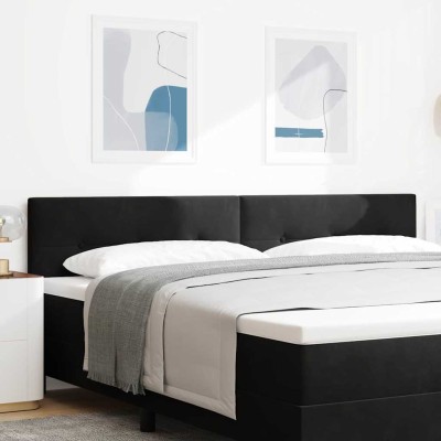 Cabecero con luces de tiras LED Negro 100 cm Terciopelo