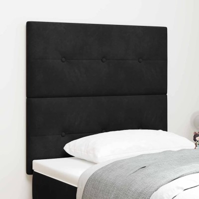 Cabecero con luces de tiras LED Negro 100 cm Terciopelo