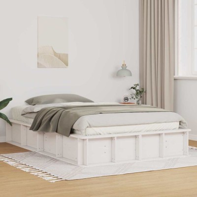 Estructura de cama Blanco 140 x 190 cm Madera