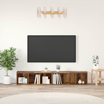 Conjunto de mueble de TV 2 pcs Madera Vieja