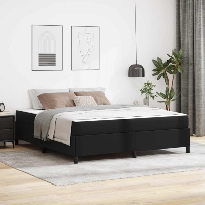 Estructura de cama con colchón con colchón Negro 180 x 200 cm