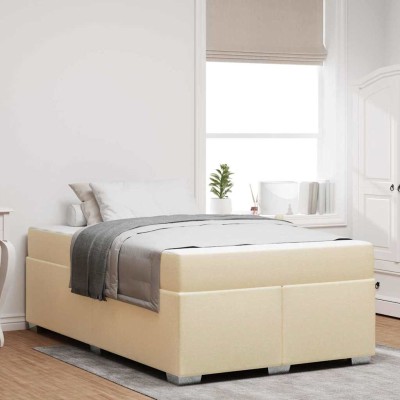 Estructura de cama Crema 120 x 200 cm tela