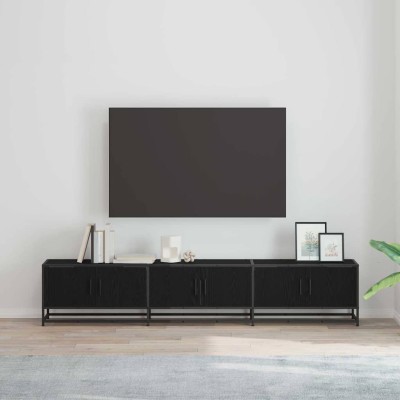 Gabinete de TV Roble negro 210 x 35 x 41 cm