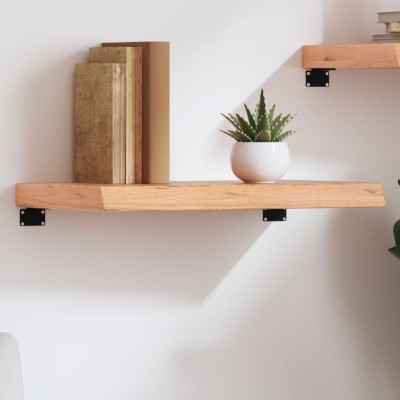 Estante pared madera roble tratada marrón claro 60x40x(2-6) cm