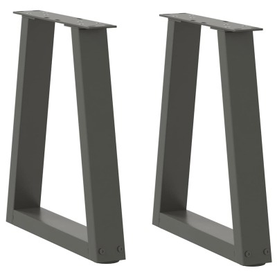 Patas para mesa de centro en forma de V (2 unidades), antracita, 28 x (42-43,3) cm, acero