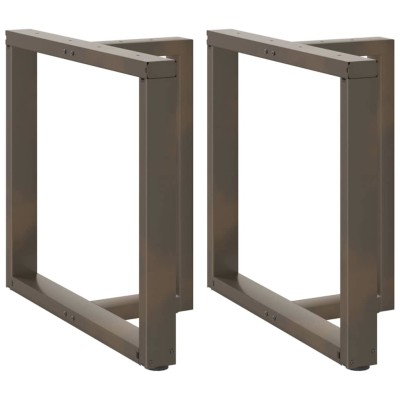 Patas para mesa de comedor en forma de T (2 unidades), color negro, 80 x 35 x (72-73) cm, acero