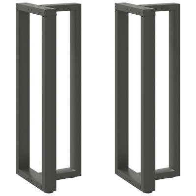 Patas para mesa de bar en forma de T (2 unidades), antracita, 40 x 35 x (110-111) cm, acero