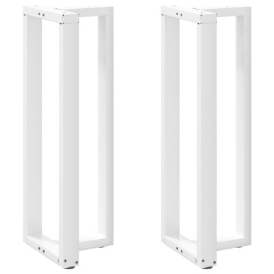 Patas para mesa de bar en forma de T (2 unidades), color blanco, 50 x 35 x (110-111) cm, acero