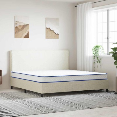 Colchón de espuma viscoelástica blanco 200x200x17 cm suave