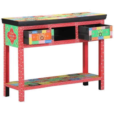Mesa Consola Multicolor 100 x 30 x 75 cm Madera maciza de Mango