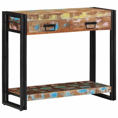 Mesa Consola Multicolor 90 x 33 x 75 cm madera maciza reciclada