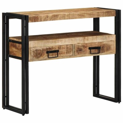 Mesa Consola Marrón 90 x 33 x 75 cm madera maciza de mango