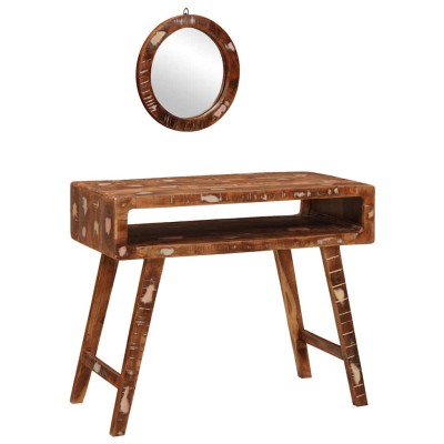 Mesa de tocador Marrón 90 x 76 x 45 cm Madera recuperada sólida