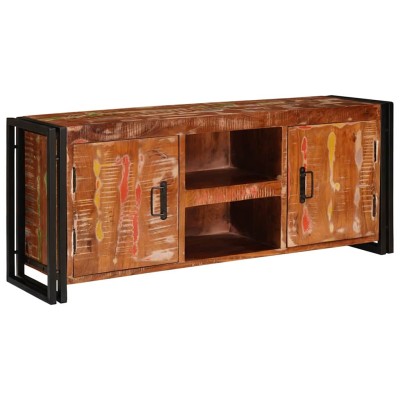 Gabinete de TV Multicolor madera maciza reciclada