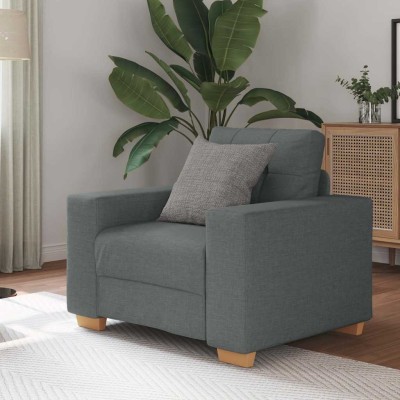 Sillón de tela gris oscuro 60 cm