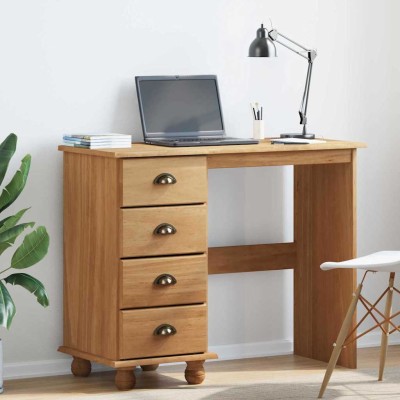 Escritorio ASKIM Marrón 95 x 40 x 75 cm Madera maciza de pino
