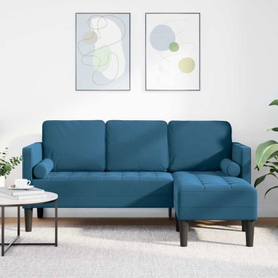 Juego de Sofá Azul 173 x 131 x 67 cm Terciopelo