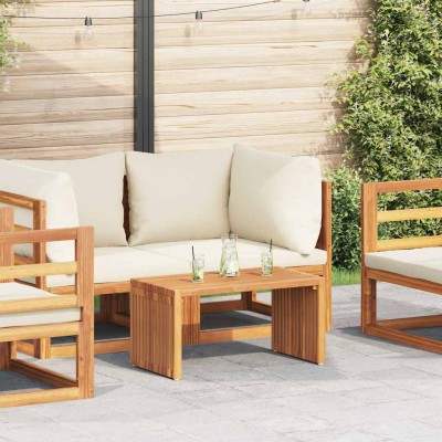 Mesa Lateral de Jardín Manual Marrón 70 x 37.5 x 35.5 cm