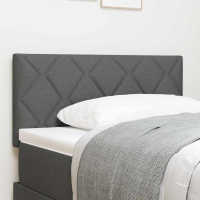 Cabecero de Tela Geometric con cabecera Gris oscuro 90 cm tela