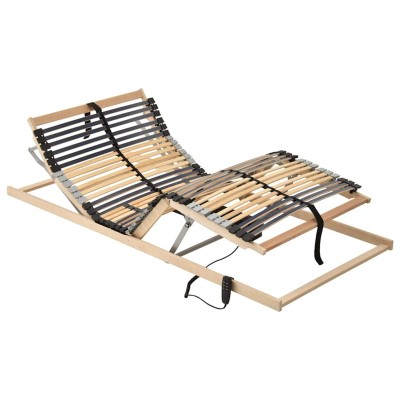 Base de lamas Marrón 100 x 190 cm Madera de haya maciza
